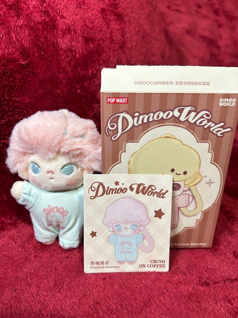 Dimoo World Crush on Coffee Plush Keychain (Category: Plushies & Soft Toys) located in San Juan City. Submitted by justarandomthing (Listing ID 1403195592, Image 1). Description: - Grapefruit Americano - From POP MART online shop - Unsealed (top opened) - Includes original box and card 📍San Juan City 💰: Gcash/Maya/Maribank 📦: Lalamove/Grab (buyer pays).