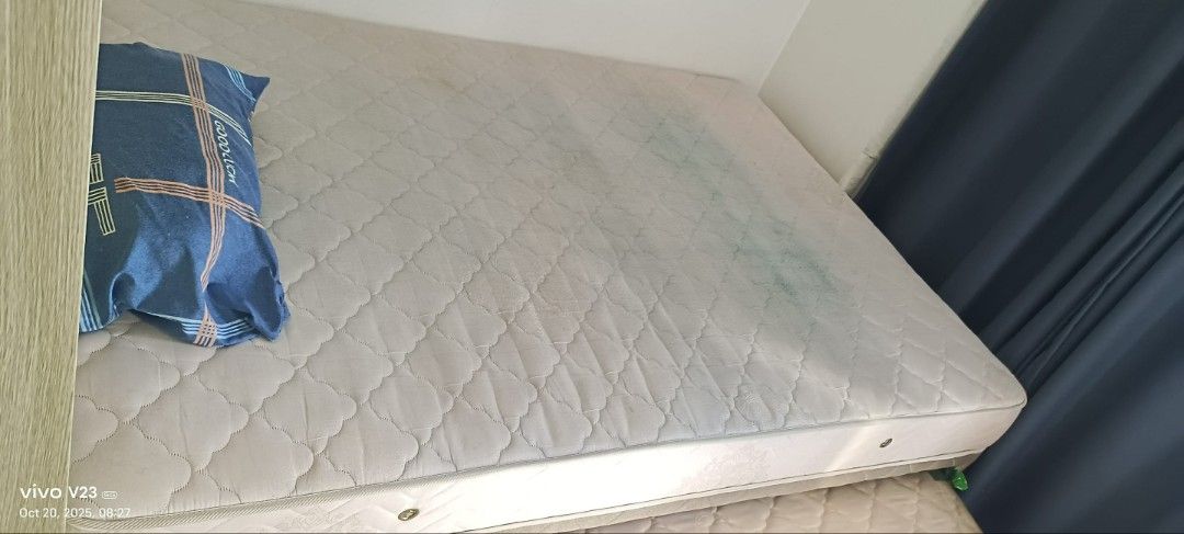 Double Bed with Pull-Out Bed (Category: Bed Frames & Mattresses) located in Manila. Submitted by tes07 (Listing ID 1403107940, Image 1). Description: condo pullout.