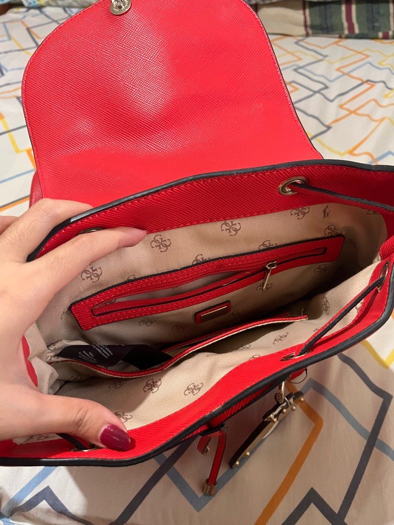 Guess Red Backpack (Category: Backpacks) located in Cebu City. Submitted by cyclechic (Listing ID 1403038869, Image 2). Description: 💌 Original from BELGIUM 💌 No damages 💌 Can accept justifiable offer 💌 Shipping fee must be shouldered by the buyer 🛒 happy shopping! .