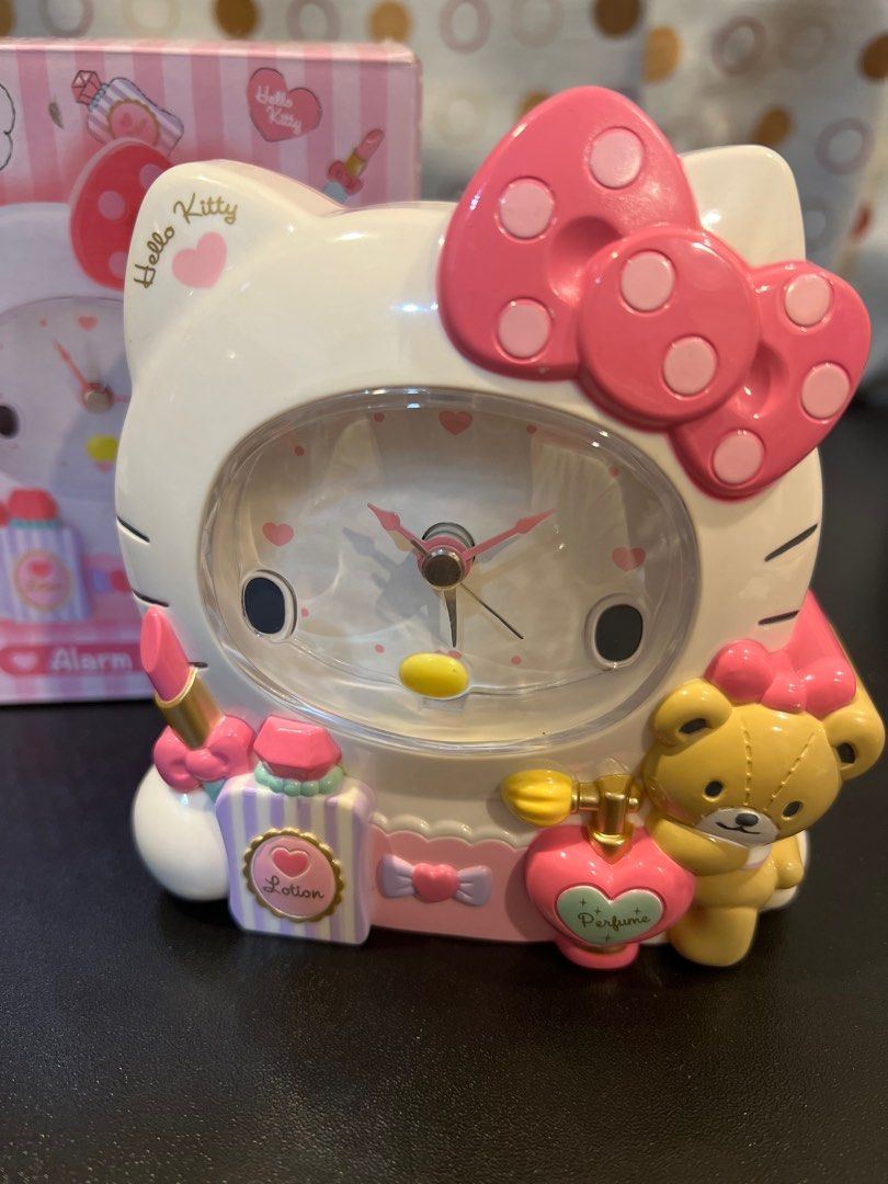 Hello Kitty Desk Alarm Clock (Category: Clocks) located in Quezon City. Submitted by eolshop (Listing ID 1403206450, Image 2). Description: Hello Kitty Desk Alarm Clock Brand New Sanrio Japan.