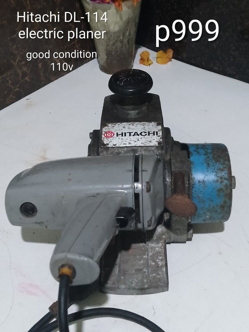 Hitachi DL-114 Electric Planer 110v (Category: Construction Tools & Equipment) located in Manila. Submitted by redvins01351725 (Listing ID 1403207775, Image 1). Description: North Fairview QC All units from Japan orig 110v We deliver via Lalamove payment via gcash or Lalamove we do COD We ship to any point of Luzon Visayas and Mindanao via LBC we do COD no to COP.