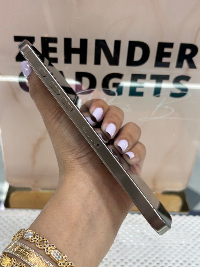 iPhone 16 PRO MAX 512GB GLOBELOCKED (NTC APPROVED) (Category: iPhone 16 Series) located in San Juan City. Submitted by desireebayal96 (Listing ID 1403086310, Image 3). Description: iPhone 16 PRO MAX (DESERT TITANIUM) * UNDER WARRANTY UNTIL DEC. 2025 * NTC APPROVED * GLOBELOCKED (PWEDE IPA OPENLINE) * 512GB * 100% BATTERY HEALTH * 186 CYCLE COUNT * 99% SMOOTH * NO DENTS * NO ISSUE * NO HISTORY OF REPAIR * WITH CORD TYPE C OPEN FOR COD SAME DAY DEL