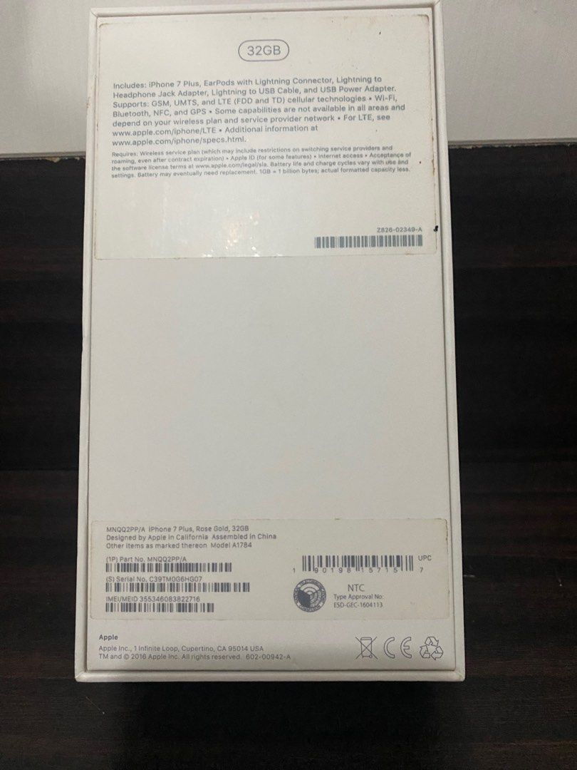 Iphone 7 plus Box (Category: iPhone 7 Series) located in Batangas. Submitted by markuz08 (Listing ID 1403176778, Image 2). Description: .