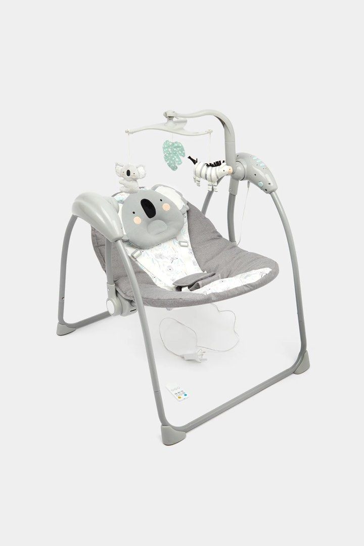 Mama Koala Swing - BGC Taguig (Category: Infant Playtime) located in Taguig. Submitted by dfreestyler (Listing ID 1403126074, Image 1). Description: Mama Koala Koala Swing gently glides to soothe your baby. It has 3 pace and 12 melody options, a 2-position recline seat, and a 3-point harness. It is remote controlled or manually operated for music and pace. It is Bluetooth compatible and has a timer function. It folds compactly for easy storage an