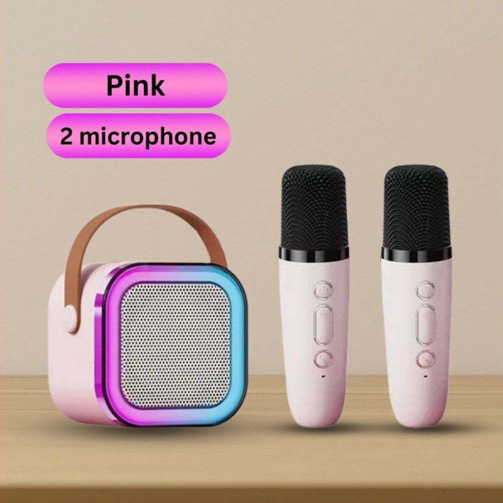 K12 Kids Karaoke Machine Portable Bluetooth 5.3 PA Speaker System with ...