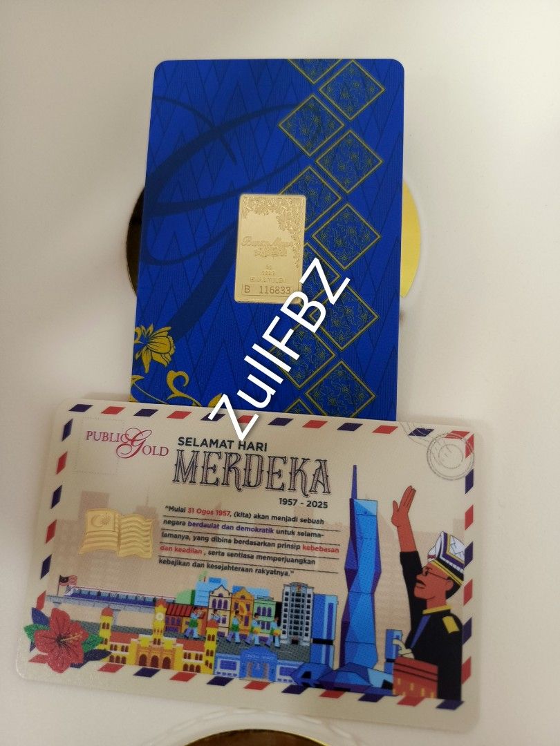 Public Gold Merdeka Gold Bar, Hobbies & Toys, Collectibles ...