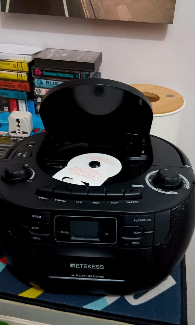 Retekess Portable CD Player (Category: Portable Music Players) located in Manila. Submitted by dsinuto (Listing ID 1401259235, Image 3). Description: Portable radio and cassette player excellent working condition with box, manual and remote control.