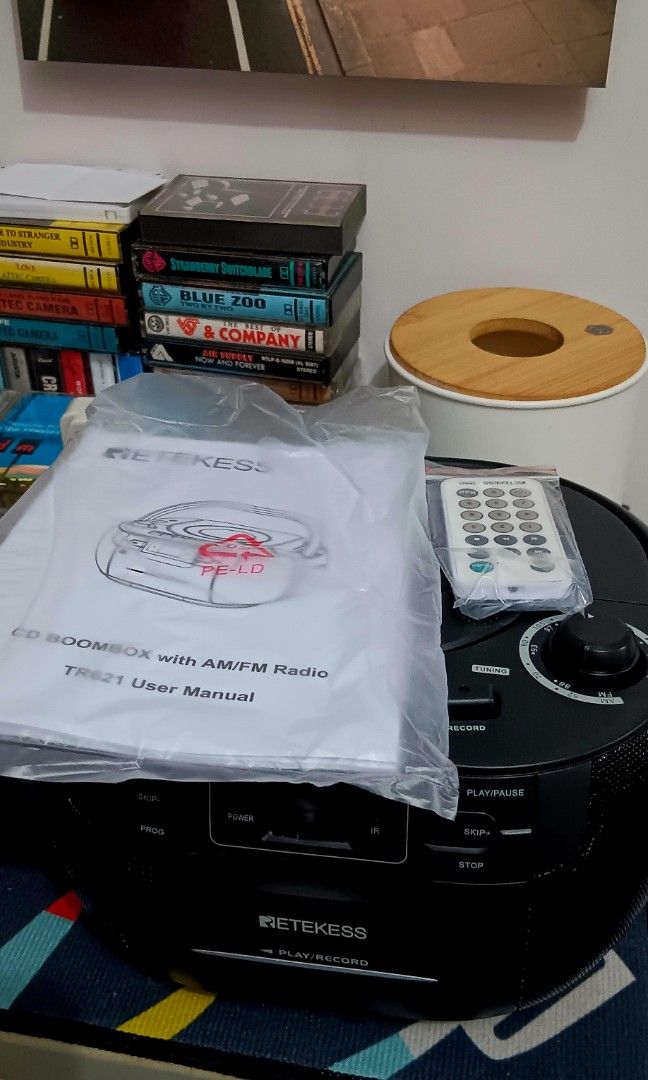 Retekess Portable CD Player (Category: Portable Music Players) located in Manila. Submitted by dsinuto (Listing ID 1401259235, Image 2). Description: Portable radio and cassette player excellent working condition with box, manual and remote control.