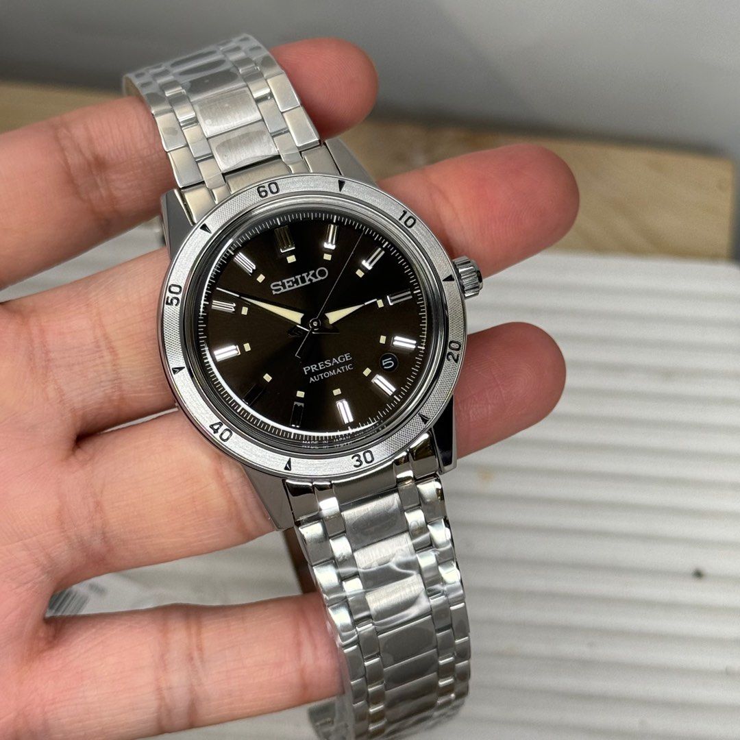 SRPL09 SRPL07 SEIKO PRESAGE AUTOMATIC 39.5MM (Category: Men's Watches) located in Quezon City. Submitted by micoyski (Listing ID 1403158911, Image 3). Description: For sale only! Srpl09 Srpl07 Seiko presage automatic Style 60’s 39.5mm ₱22,500 free sf Available onhand brandnew.