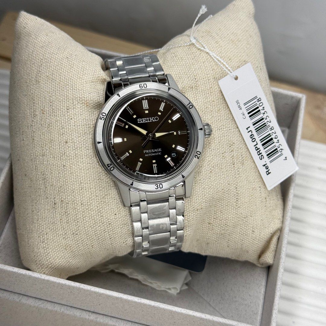 SRPL09 SRPL07 SEIKO PRESAGE AUTOMATIC 39.5MM (Category: Men's Watches) located in Quezon City. Submitted by micoyski (Listing ID 1403158911, Image 2). Description: For sale only! Srpl09 Srpl07 Seiko presage automatic Style 60’s 39.5mm ₱22,500 free sf Available onhand brandnew.