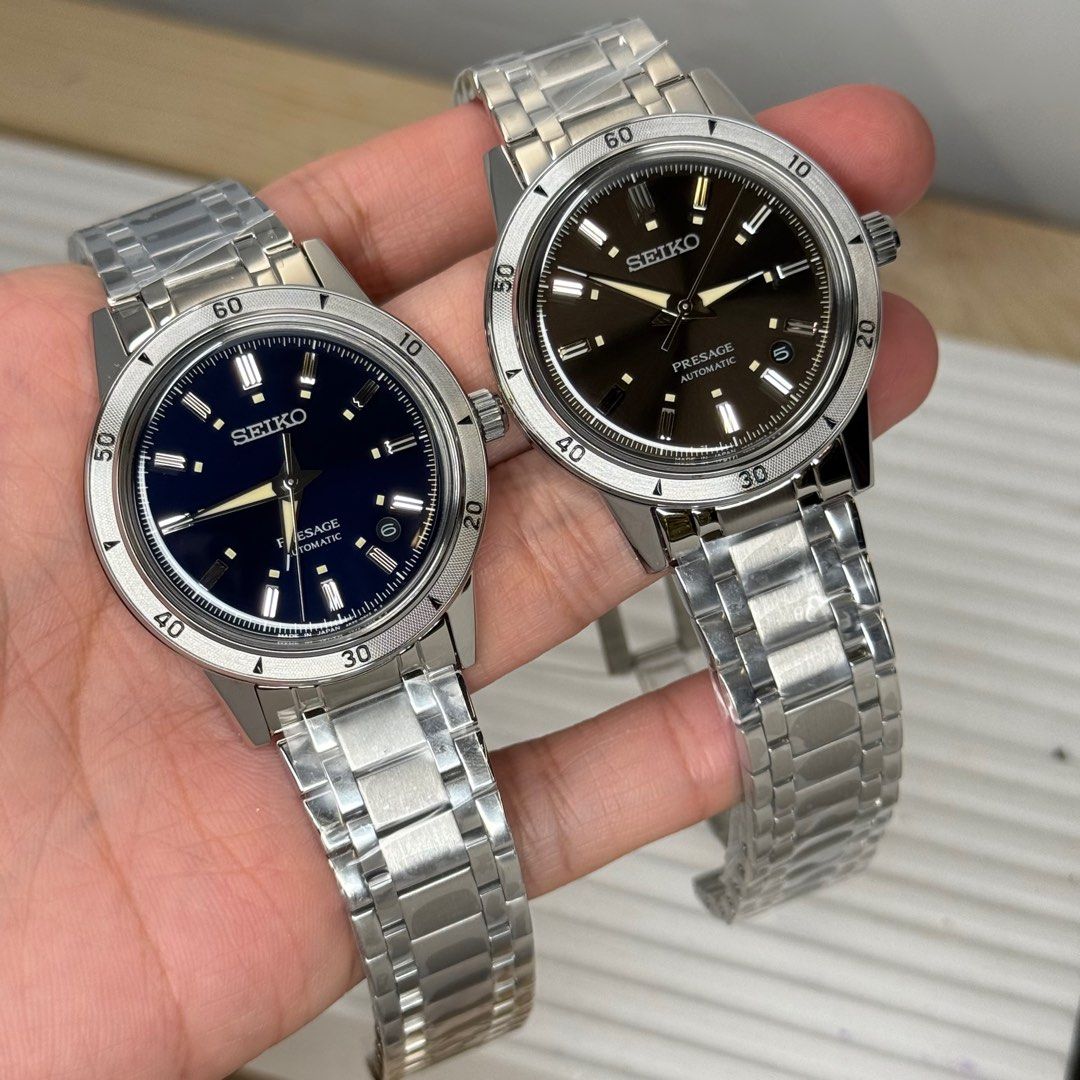 SRPL09 SRPL07 SEIKO PRESAGE AUTOMATIC 39.5MM (Category: Men's Watches) located in Quezon City. Submitted by micoyski (Listing ID 1403158911, Image 1). Description: For sale only! Srpl09 Srpl07 Seiko presage automatic Style 60’s 39.5mm ₱22,500 free sf Available onhand brandnew.
