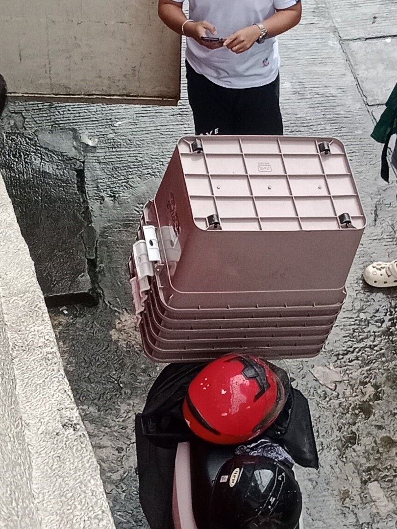 Storage Box with Lid 102Liters (Category: Storage Boxes & Baskets) located in Caloocan City. Submitted by janeil23452 (Listing ID 1403172766, Image 3). Description: - Durable plastic storage box - Secure lid with handle - Neutral color, rectangular shape - Stackable design - Ideal for home or office organization 102Liters.