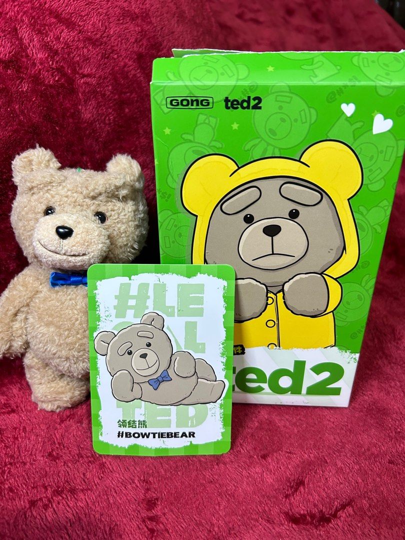 Ted 2 Plush Doll Pendant (Category: Plushies & Soft Toys) located in San Juan City. Submitted by justarandomthing (Listing ID 1403187698, Image 1). Description: - Bow tie bear - Purchased from Filbar’s - Unsealed (top opened) - Includes original box and card 📍San Juan City 💰: Gcash/Maya/Maribank 📦: Lalamove/Grab (buyer pays).