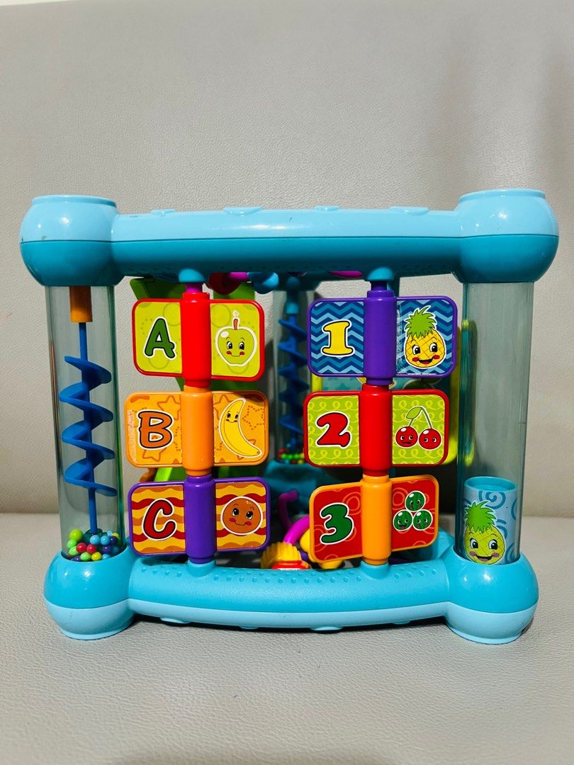 Toys Activity Cube (Category: Infant Playtime) located in Rizal. Submitted by gonzalesliza58 (Listing ID 1403116805, Image 1). Description: - Toys Activity Cube - Features letter and number blocks - Includes a maze - Comes with colorful shapes - Designed with bright colors - Visually appealing for young children - Promotes learning and play.
