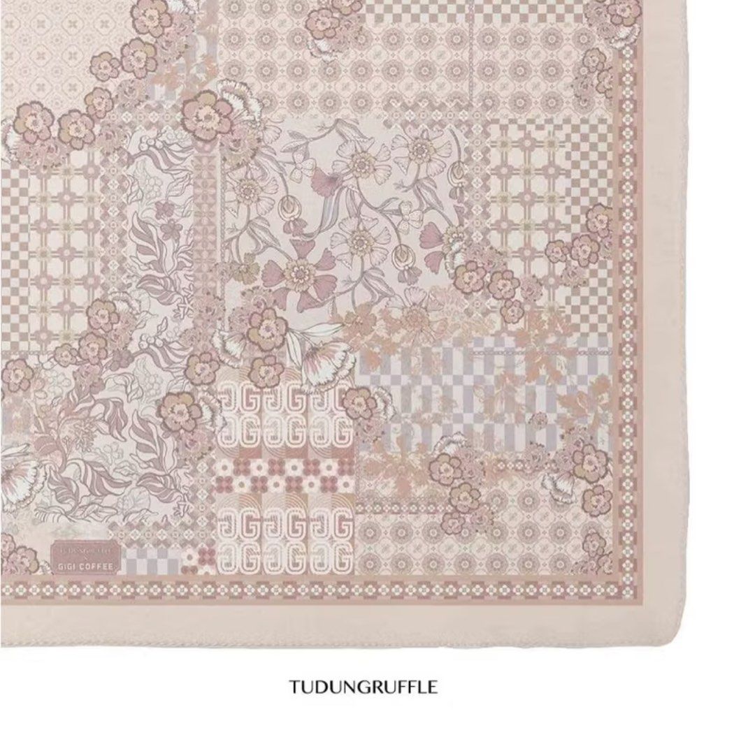 Tudung Ruffle x Gigi Coffee Shawl Praline Macadamia, Women's Fashion ...