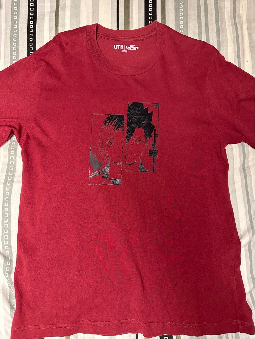 Uniqlo 排球少年聯名款T恤, 男裝, 上身及套裝, T-shirt 恤衫 有領衫