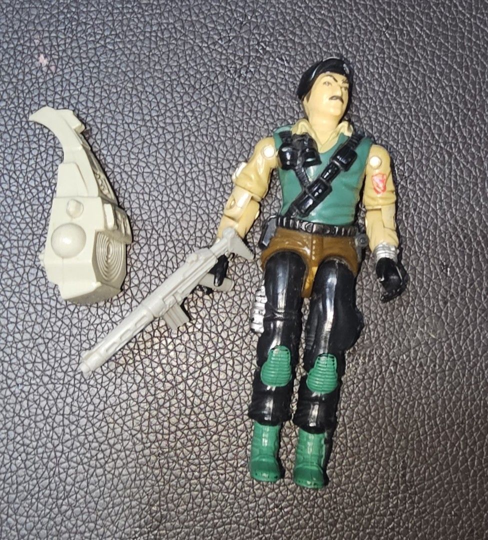 Vintage GI Joe ARAH Dial-Tone (Category: Action & Battle Toys) located in Manila. Submitted by xtn177 (Listing ID 1403207654, Image 1). Description: - Vintage G.I. Joe Dial-Tone action figure - Includes figure, rifle, and backpack - Crotch from another figure - Missing mouthpiece Can ship at owner's expense.