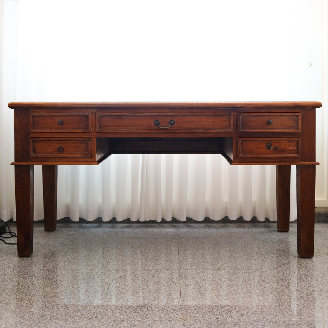 Vintage Solid Teak Study Table/Desk, Furniture & Home Living, Furniture ...