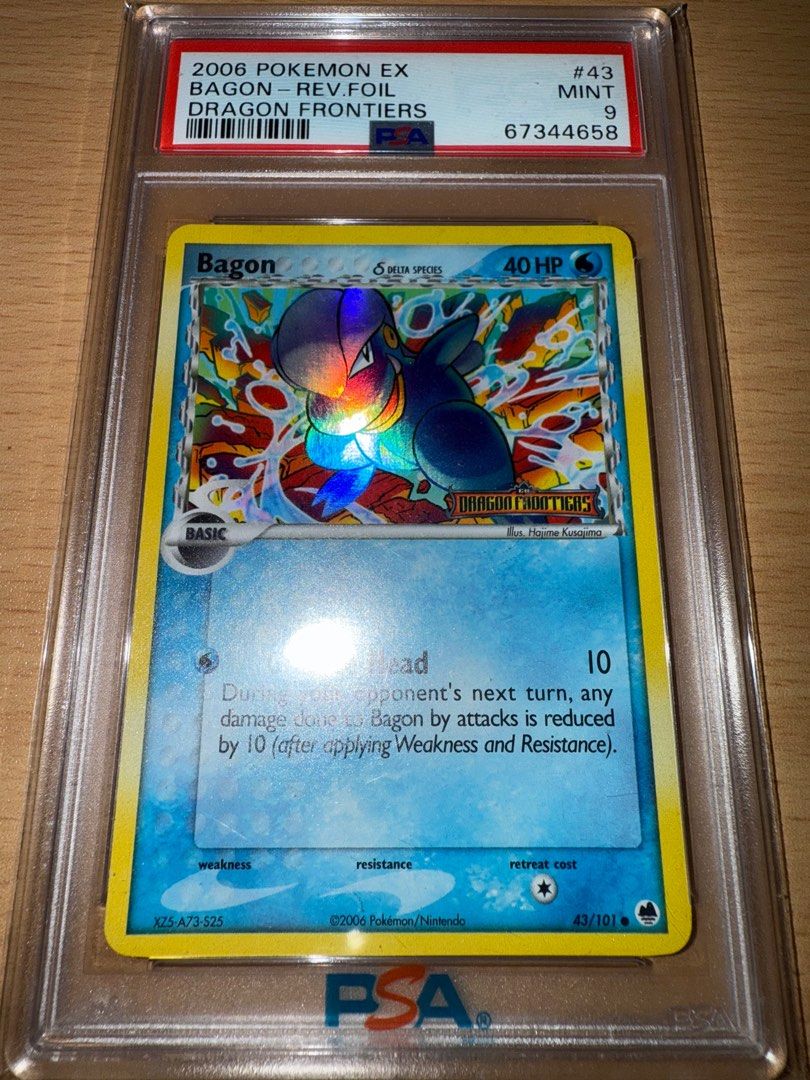2006 Pokemon EX Dragon Frontiers Bagon Rev. Foil PSA 9, Hobbies & Toys ...