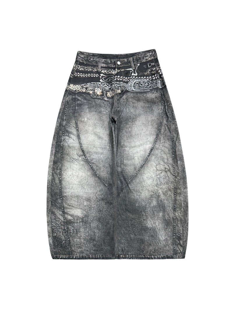 3D Y2K BELT / CHAINS BAGGY BARREL PANTS (Category: Jeans) located in Subic. Submitted by hddnjnks (Listing ID 1407361669, Image 1). Description: 3D Y2K BELT / CHAINS BAGGY BARREL PANTS 34” WAIST 14.5” THIGH 41” LENGTH 12.5” HEM M - 1,500.