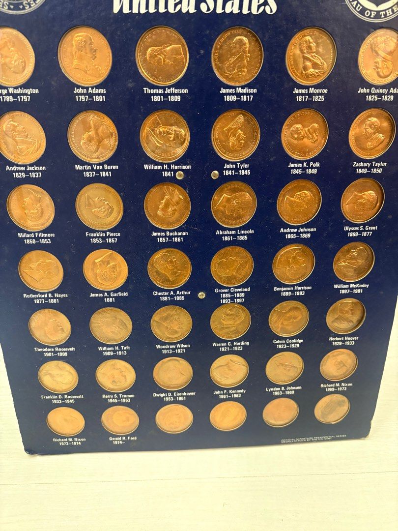 美國總統紀念幣收藏(全套42個) Presidents of the United States , 興趣及遊戲, 收藏品及紀念品, 錢幣-  Carousell