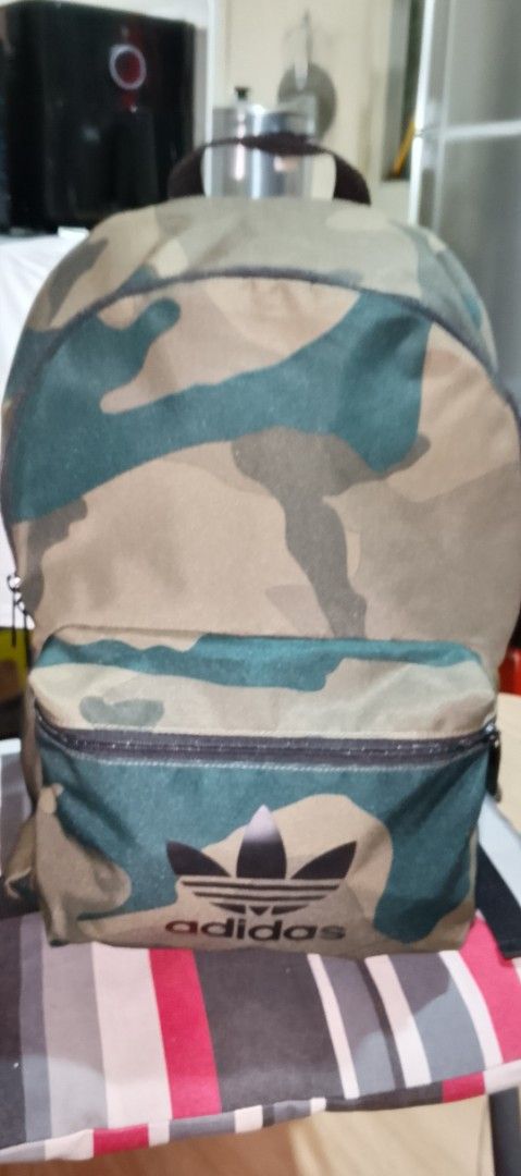 Adidas Camouflage Backpack (Category: Backpacks) located in Quezon City. Submitted by expe888 (Listing ID 1407377407, Image 1). Description: new. original price was 1990. fishermall qc meetup or grab delivery along metro manila.