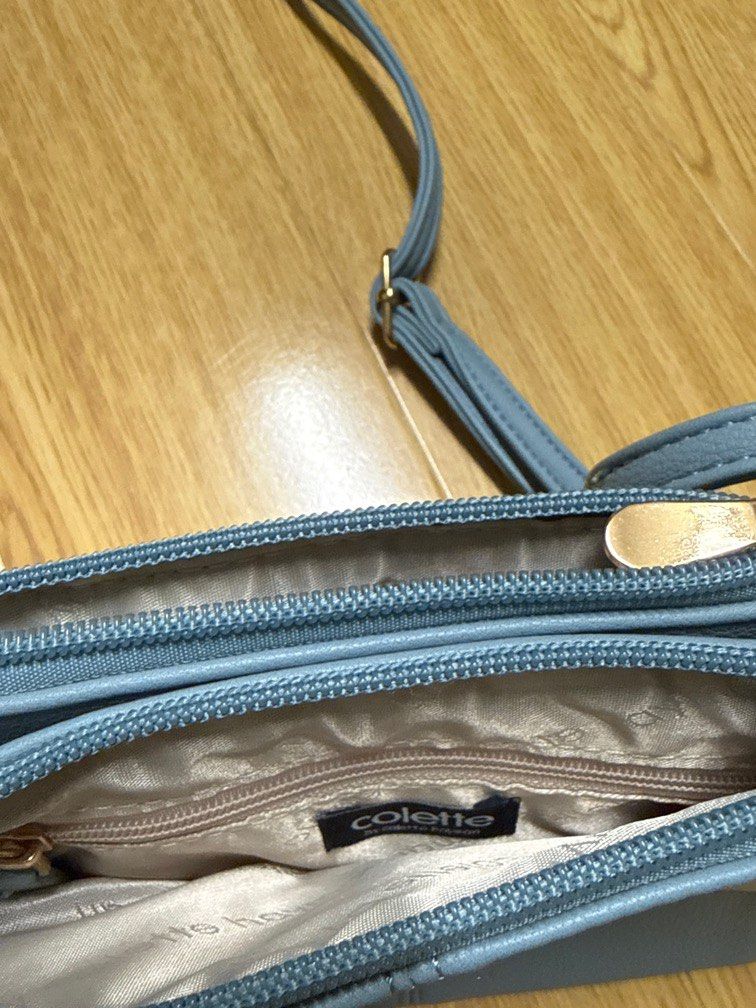 Blue Colette Haymen double peta crossbody bag (Category: Women's Bags & Wallets) located in Epping. Submitted by planco (Listing ID 1407288081, Image 2). Description: Bought for $35 Brand new with tags never worn. Was meant to be a gift for my cousin overseas but didn’t end up seeing her Removable straps can be used as clutch .