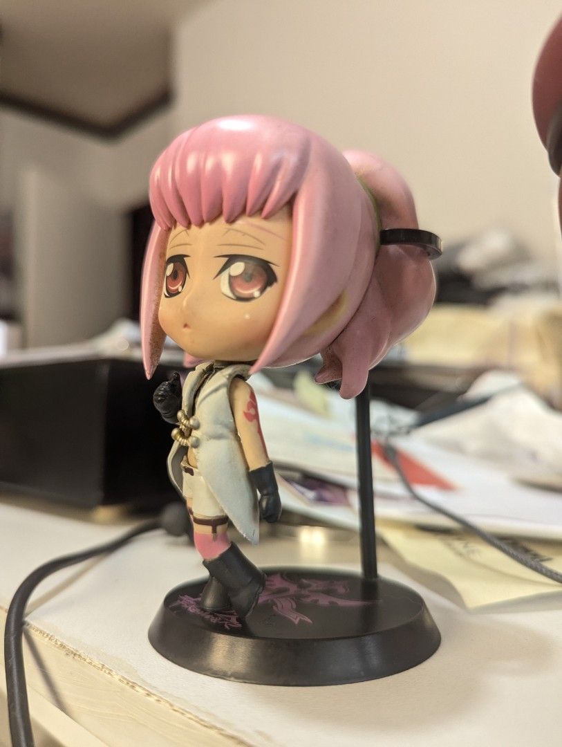 Code Geass Rolo and Anya Banrepesto Figure (Category: Figurines & Statues) located in Manila. Submitted by vanicchi (Listing ID 1407302316, Image 2). Description: Anya's stand is glued on, broken peg but can still stand with the back support Rolo is doing well.