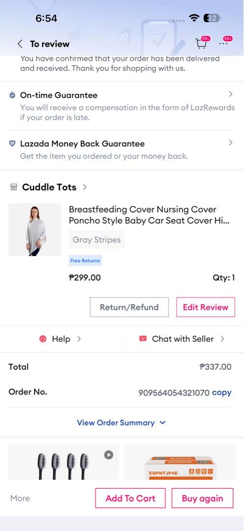 Cuddle Tots Nursing Cover - Gray Stripes (Category: Maternity Care) located in Quezon City. Submitted by ladymadness (Listing ID 1407379154, Image 3). Description: Breastfeeding / Nursing Cover Poncho — Gray Stripes • Free size – easy to wear and lightweight • 360° coverage for discreet nursing • Can also be used as a stroller/car seat cover • Gray + white stripes (neutral and easy to match) • In excellent condition, barely used • Selling to decl