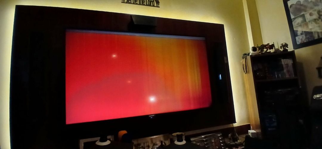Defective Sony Bravia 55” TV (Category: TV) located in Quezon City. Submitted by solracnoj (Listing ID 1407225966, Image 2). Description: PTPA: Defective Sony Bravia 55” TV For sale: Sony Bravia 55 inches (DEFECTIVE). • Pag-on, puro lines and colors lang. • After around 1 hour, lumalabas ang display pero malabo. • As-is, where-is. • Bahala na po kayo sa presyo basta magkasundo tayo. • Nasa pictures na lahat ng details at serial number. • Parañaqu