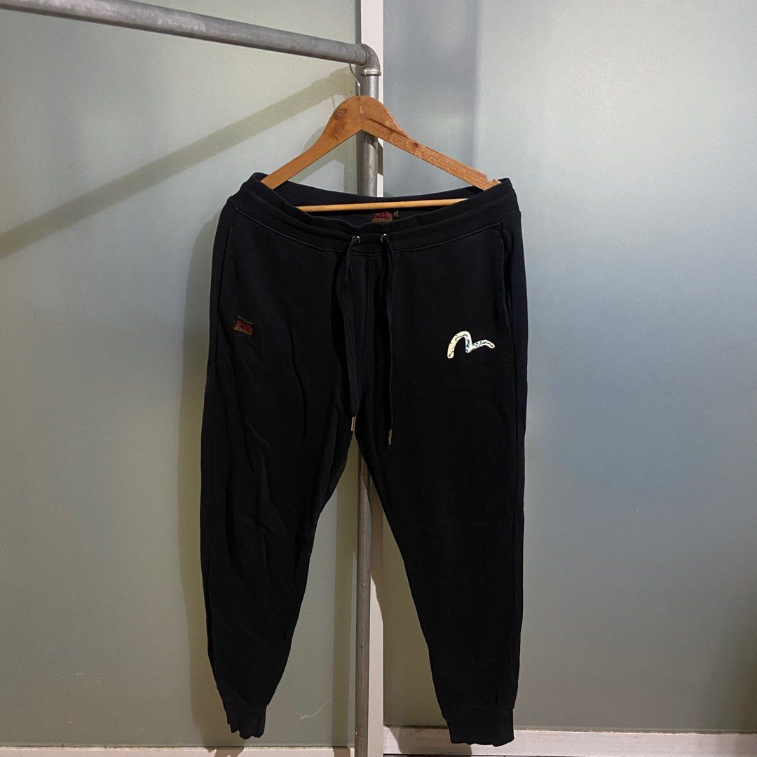 Evisu daicock jogger pants (Category: Joggers) located in Leyte. Submitted by sons.ida (Listing ID 1407280219, Image 2). Description: In very good condition 32-34 x 37.5 x 5 opening.
