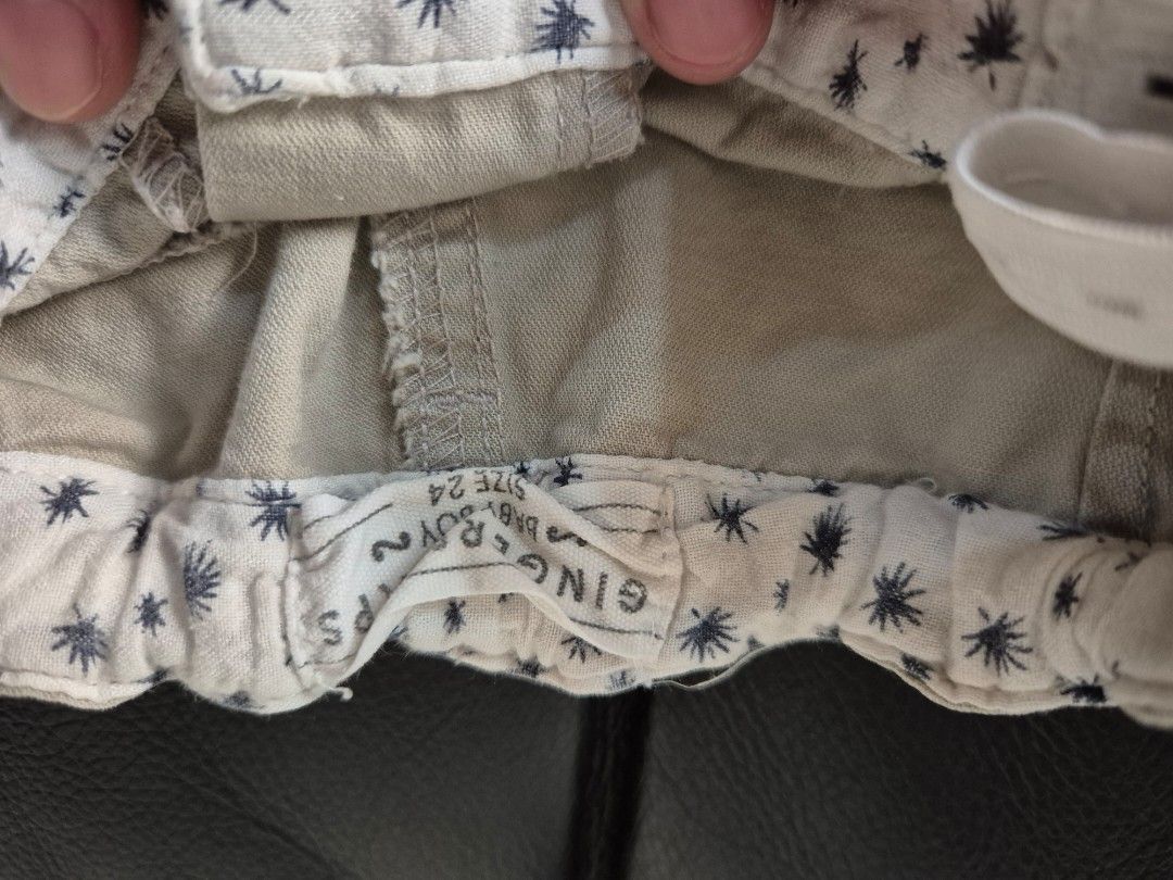 Gingersnaps Pants for Baby Boy Size 24 (Category: Babies & Kids Fashion) located in Santa Maria. Submitted by jazzpph (Listing ID 1407197155, Image 2). Description: Gingersnaps Pants for Baby Boy Size 24 - Brand: Gingersnaps ✅️ In very good condition - Size: 24 - Color: Khaki - Features: Elastic waistband with adjustable buttons, two back pockets with button closures - Fit: Comfortable - Style: Everyday wear.
