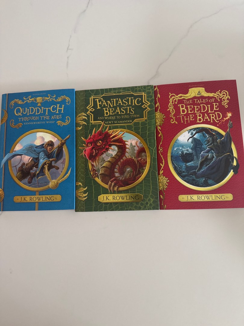 Harry Potter Companion Books Quidditch, Fantastic Beasts, Beedle the