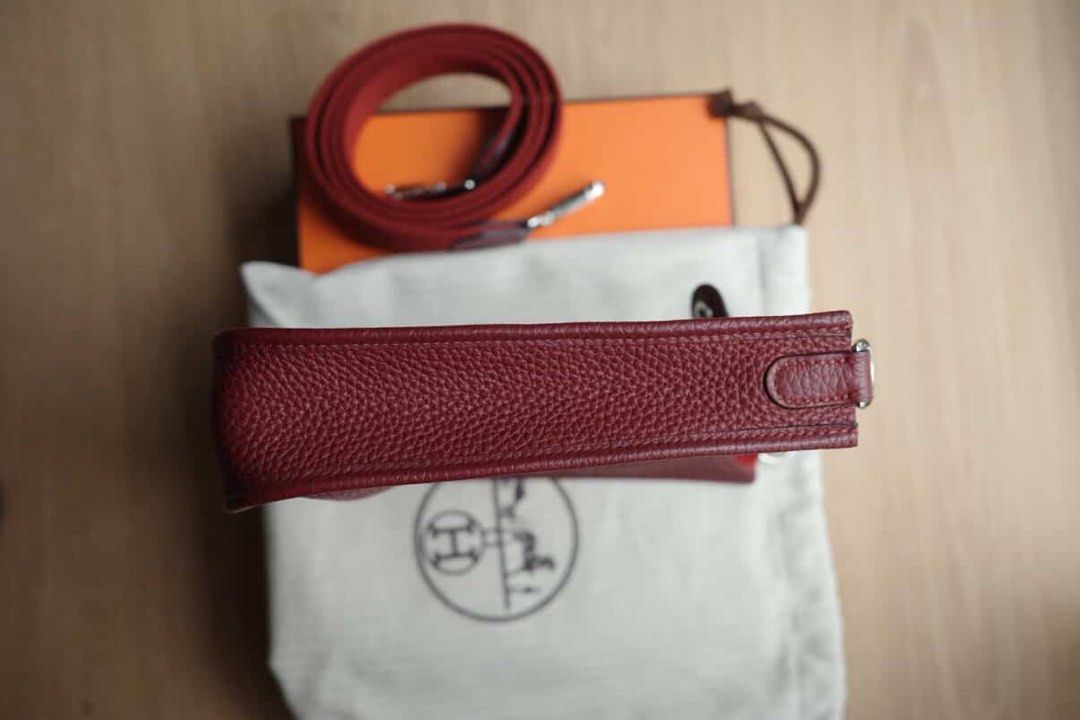 Hermes Evelyne Mini Rouge H (Category: Luxury Bags & Wallets) located in Cebu City. Submitted by joniiie (Listing ID 1407356995, Image 3). Description: complete inclusions stamp b / apr 2024 receipt.