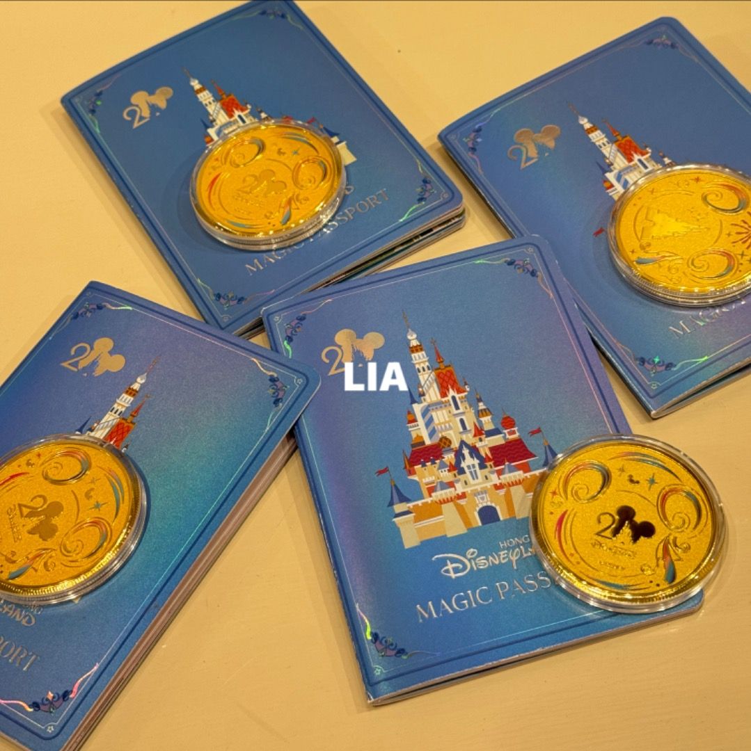 HK Disneyland Magic Passport Limited Edition (Category: Character Goods) located in Quezon City. Submitted by hellolili21 (Listing ID 1407207936, Image 1). Description: - Disneyland Magic Pass collectible. - Coin features the 20th-anniversary logo and Mickey Mouse silhouette. - Perfect for Disney collectors! 1pc available - stamped with limited edition medallion.