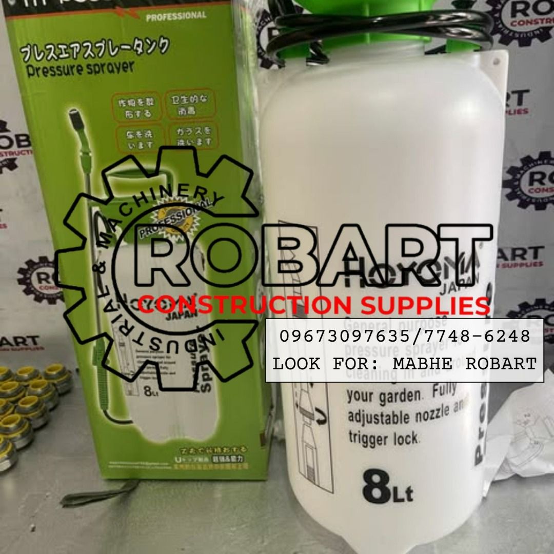 hoyoma pressure sprayer (Category: Cleaning Tools & Supplies) located in Caloocan City. Submitted by robartmari68459 (Listing ID 1407244516, Image 2). Description: Pressure Sprayer Size: 5L Brand: Hoyoma 𝚁𝙾𝙱𝙰𝚁𝚃 𝙲𝙾𝙽𝚂𝚃𝚁𝚄𝙲𝚃𝙸𝙾𝙽 𝚂𝚄𝙿𝙿𝙻𝙸𝙴𝚂 𝙾𝚏𝚏𝚒𝚌𝚎 𝙰𝚍𝚍𝚛𝚎𝚜𝚜: 𝟷𝟺𝟶𝟻 𝚈𝚞𝚜𝚎𝚌𝚘 𝚂𝚝. 𝚂𝚝𝚊 𝙲𝚛𝚞𝚣 𝙼𝚊𝚗𝚒𝚕𝚊 𝚂𝙴𝙽𝙳 𝚄𝚂 𝙼𝙴𝚂𝚂𝙰𝙶𝙴 𝙵𝙾𝚁 𝙸𝙽𝚀𝚄𝙸𝚁𝙸𝙴𝚂 𝙶𝚕𝚋𝚎 - (𝟶𝟿𝟼𝟽𝟹𝟶𝟿𝟽𝟼𝟹𝟻) 𝚅𝚒𝚋𝚛 - (𝟶