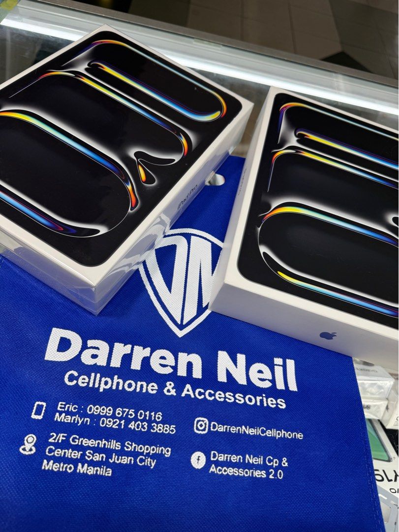 iPad Pro M5 (Category: iPad) located in San Juan City. Submitted by darrenneilcellphones (Listing ID 1407338410, Image 1). Description: Available!! iPad Pro M5 11.0 Wifi 256gb - 62,900 512gb - 77,500 1tB - 104,500 iPad Pro M5 13.0 Wifi 256gb - 82,500 Brand New 1 Year Warranty Free: Casing,Tempered Glass Available Trade-In or Swapping Store Transaction Only Physical Store 2/F Greenhills Shopping Center XA-1 Eric - 09996750116 Marlyn - 09214033885 