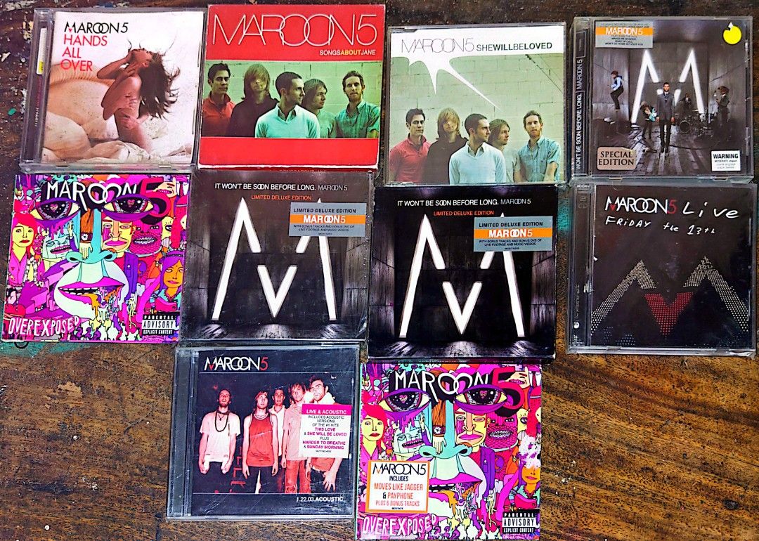 Maroon 5 cds (Category: CDs & DVDs) located in Makati City. Submitted by urdiscogsph (Listing ID 1407213205, Image 1). Description: 350 each.