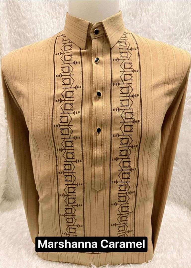 Marshanna Caramel Barong Tagalog (Category: Formal Shirts) located in Pandi. Submitted by yetiiii (Listing ID 1407274429, Image 1). Description: .
