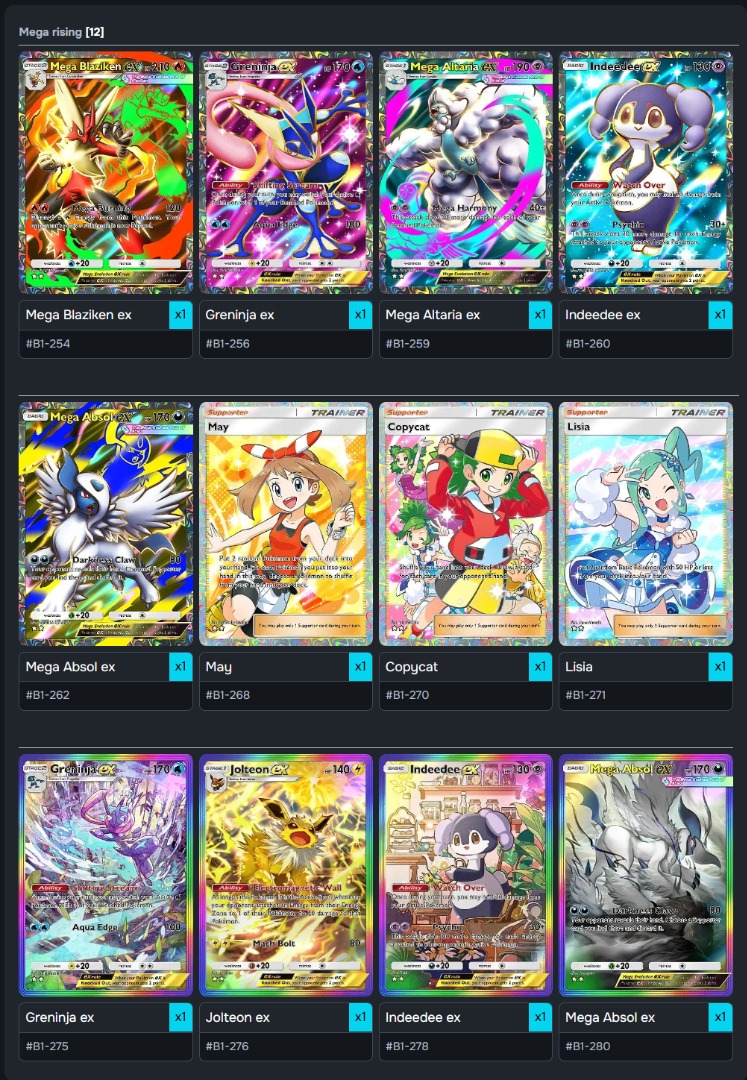 [Mega Rising] Pokemon TCG Pocket Cards, Hobbies & Toys, Toys & Games on ...