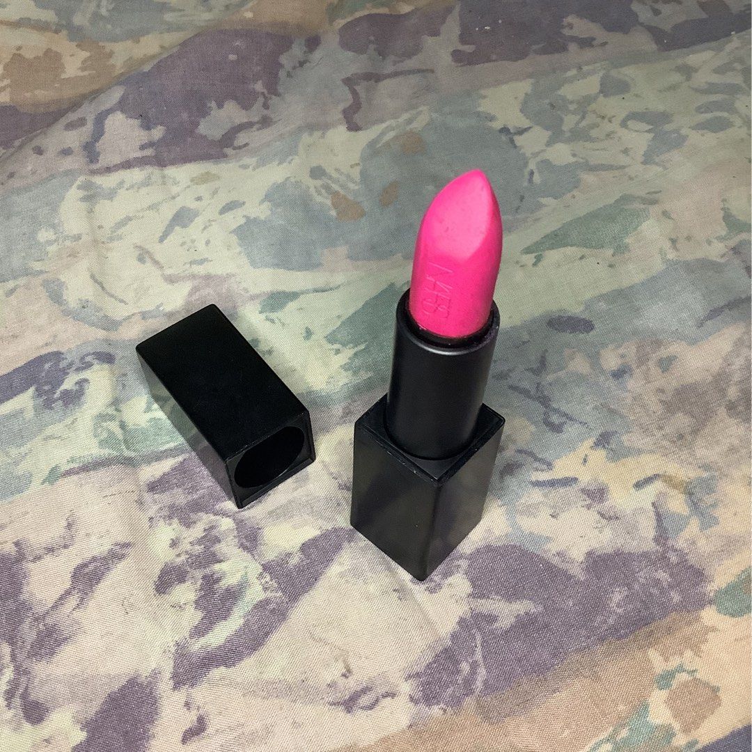 NARS Audacious Lipstick - Michiyo (Category: Makeup) located in Cabanatuan. Submitted by chieezyx (Listing ID 1407262914, Image 1). Description: - NARS Audacious Lipstick in Michiyo - Bright pink shade - Swatched only - Magnetic packaging - This is discontinued/ phased out product of NARS.