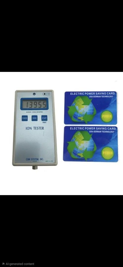 Negative Ion Reader (Category: Office & Business Technology) located in Petaling Jaya. Submitted by garyc70 (Listing ID 1407370417, Image 2). Description: Price lowered as am leaving country. COM-3010PRO Negative Ion Meter (or Anion Concentration Detector) manufactured by COM SYSTEM, INC.. This portable instrument is specifically designed to measure negative ion concentration in various materials and environments. Key Functions and Applications M