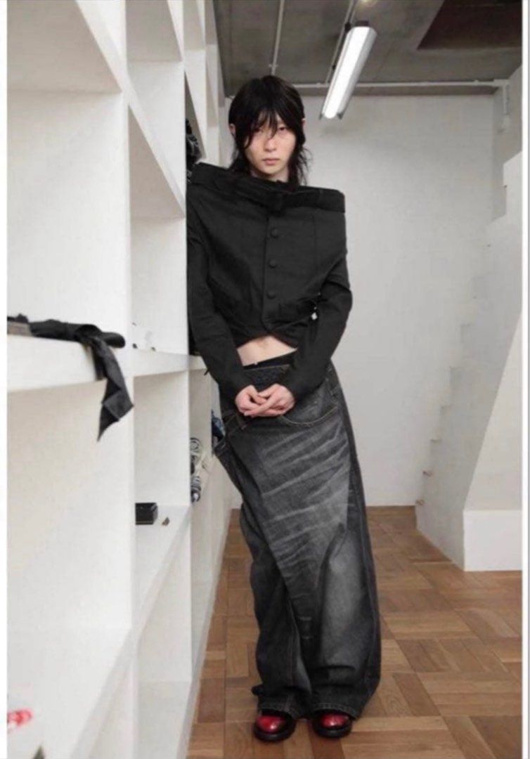 ORIMI OVERLAP BAGGY DENIM PANTS オリミ25aw