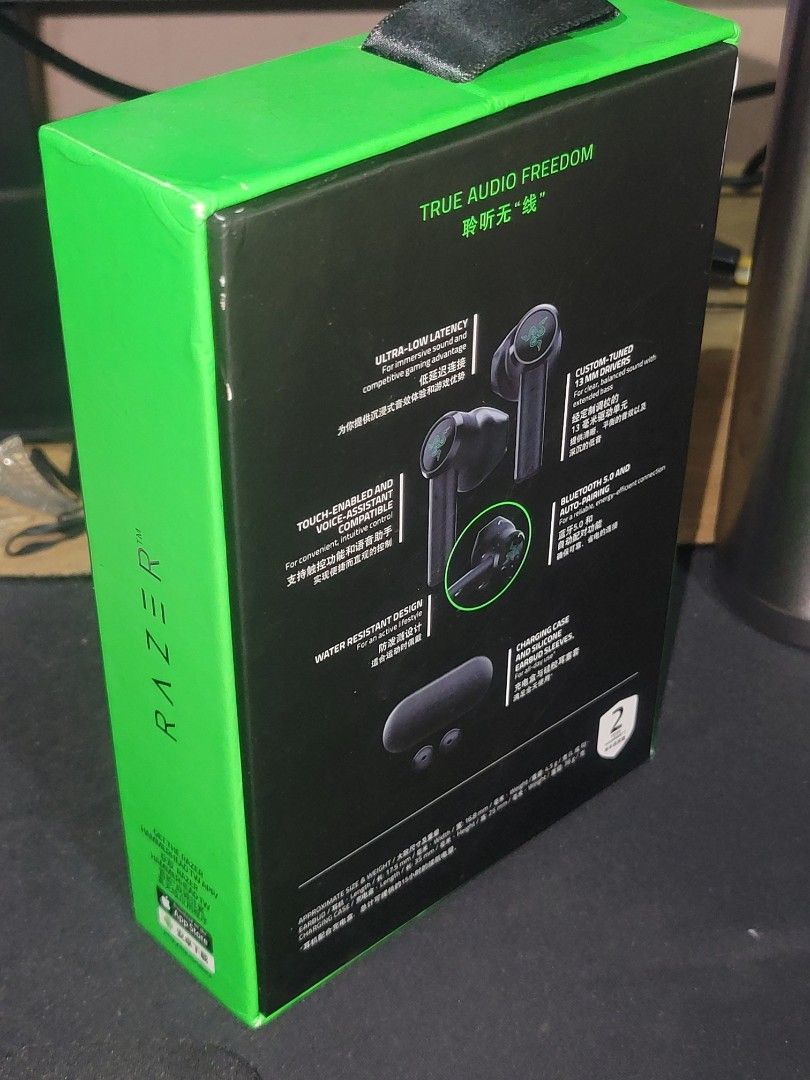 Razer Hammerhead TWS (Category: Earphones) located in La Trinidad. Submitted by .crimson. (Listing ID 1407248634, Image 1). Description: Last price posted, will ignore negotiations Bought last year as a gift but they didn't like it, so I started using it instead. RFS: Decluttering/upgrade Inclusions: Box Charging case Issues: No charging cable but uses type-c No silicone covers Can do meetups in La Trinidad/Baguio Can also do shipping via LBC/Lal