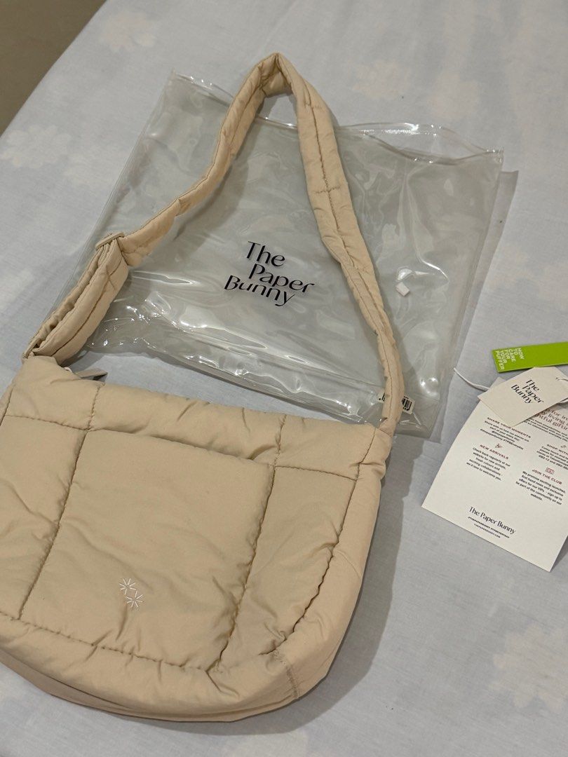 The Paper Bunny Padded Shoulder Bag (Category: Shoulder Bags) located in Paranaque City. Submitted by biancastuff (Listing ID 1407231979, Image 1). Description: Used only once Good as new RFS: not being used, only stored.