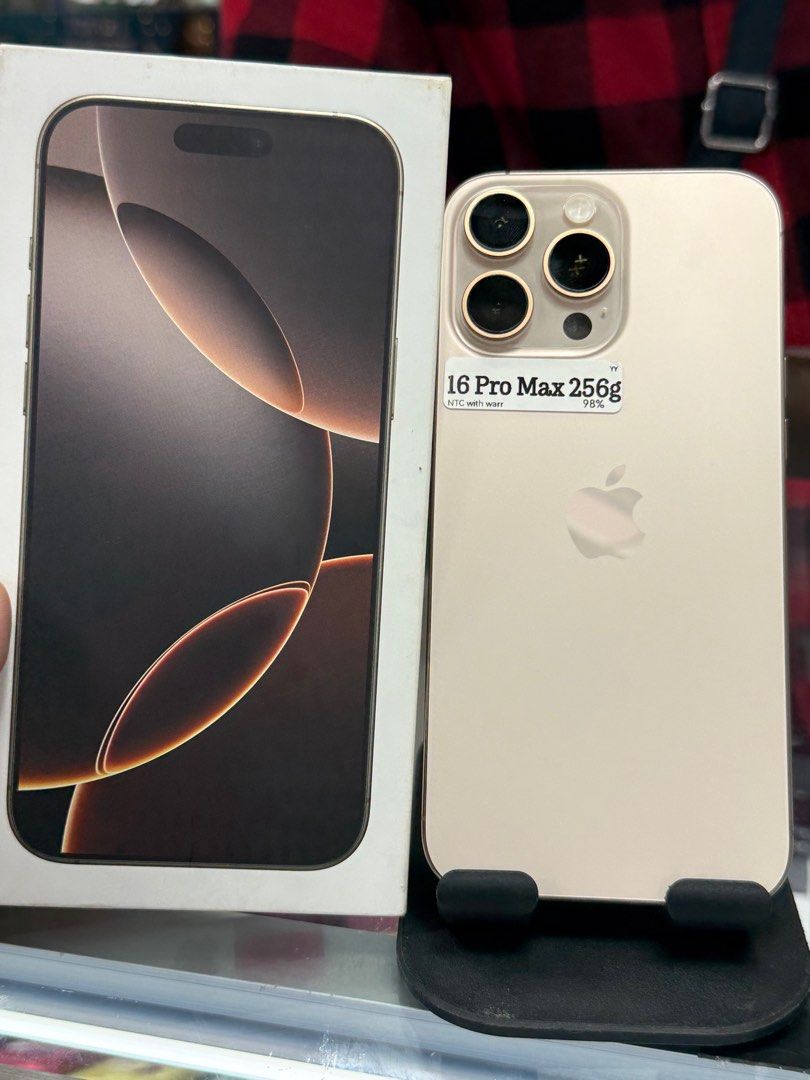 Warranty iPhone 16 Pro Max 256g original Secondhand Ntc approved (Category: iPhone 16 Series) located in San Juan City. Submitted by hanifah_trading (Listing ID 1407250563, Image 1). Description: iPhone 16 Pro Max 256g factory unlock ntc approved with apple warranty Smooth no issue ready for used no apple account unlimited reset unlimited check you may contact us globe 09053122228 smart 09219912889 Hanifah Trading.