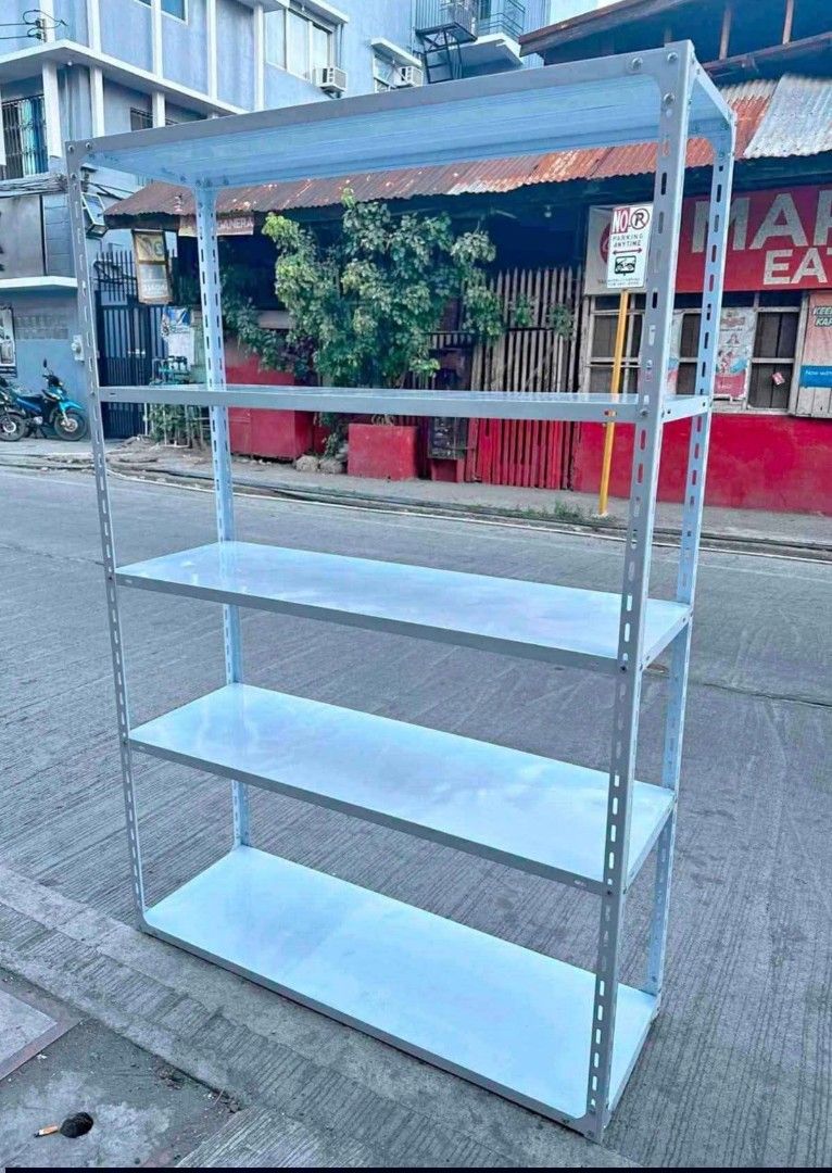 5Layer Steel Metal Rack (Category: Food Organization & Storage) located in Quezon City. Submitted by diannecaya86853 (Listing ID 1408927796, Image 1). Description: Boltless laminated wood 120x40x200cm. 2600 120x30x180cm..2500.