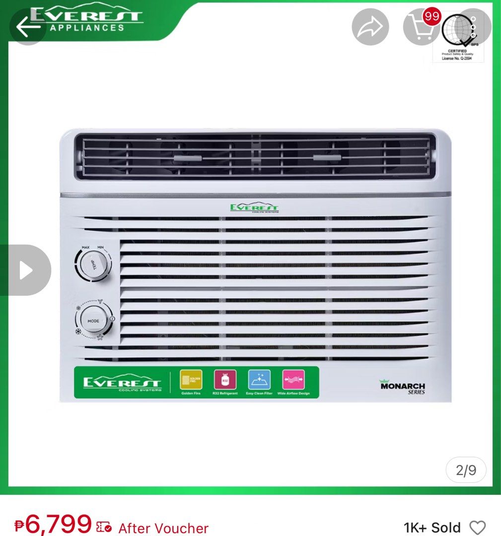 Everest Aircon Window Type pwede tawad (Category: Air Conditioning and Heating) located in Quezon City. Submitted by msumunod1-15153 (Listing ID 1408906594, Image 1). Description: .