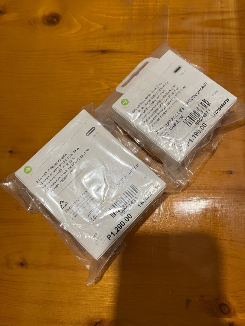 Apple 20W USB-C Power Adapter and 1M USB-C Woven Charge Cable (Category: Chargers & Cables) located in Taytay. Submitted by ruthdarlen (Listing ID 1407922721, Image 2). Description: - Genuine Apple Adapter and USB-C Woven Charge Cable - Excellent condition - Perfect for charging your Apple devices.