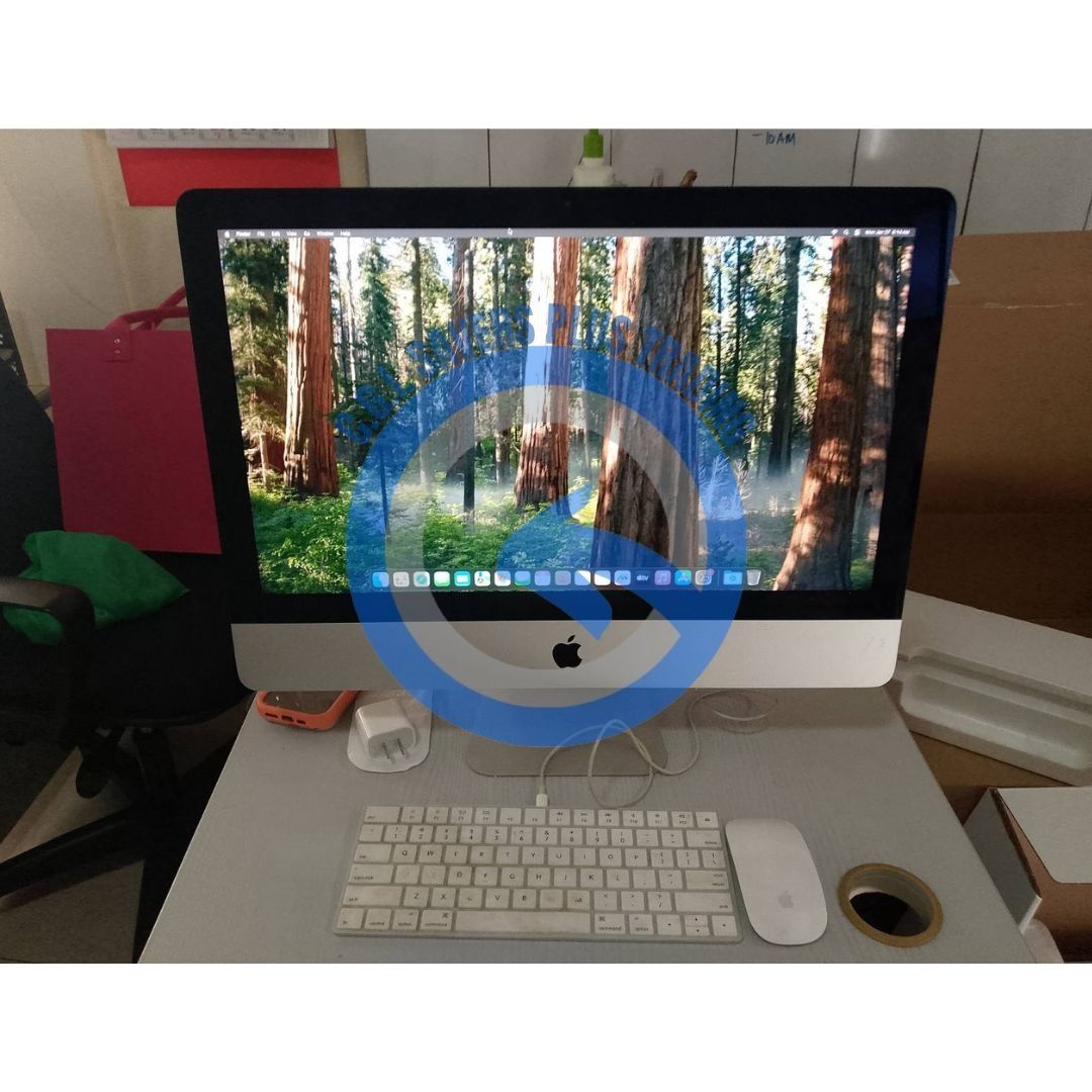 Apple iMac 2019 (Category: Desktops) located in San Pedro. Submitted by cgi.saversplustrading (Listing ID 1408935043, Image 2). Description: Apple iMac 2019 with Core i5 6-core 3GHz, 8GB RAM, and 1TB ROM. It runs on macOS Sequoia v.15.2 and has a 21.5-inch Retina display. Includes an Apple keyboard and mouse. The iMac is in good working condition..
